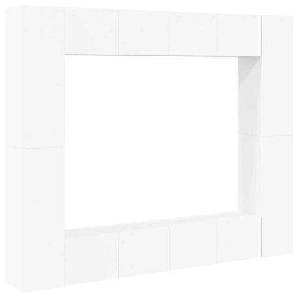 vidaXL TV Cabinet White Engineered wood Modern TV Stand HiFi Cabinet