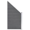 vidaXL WPC Fence Set 2 Square + 1 Slanted 175.6"x73.2" Gray