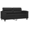 vidaXL 2-seater Sofa Black Faux leather 55.1 in seat width Durable