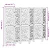 vidaXL Room Divider 6 Panels Black Solid Wood Paulownia