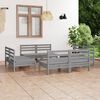 vidaXL Garden Lounge Set Gray Solid pinewood Medium Modular