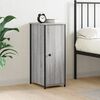 vidaXL Bedside Cabinet Grey Sonoma Engineered wood and iron Medium