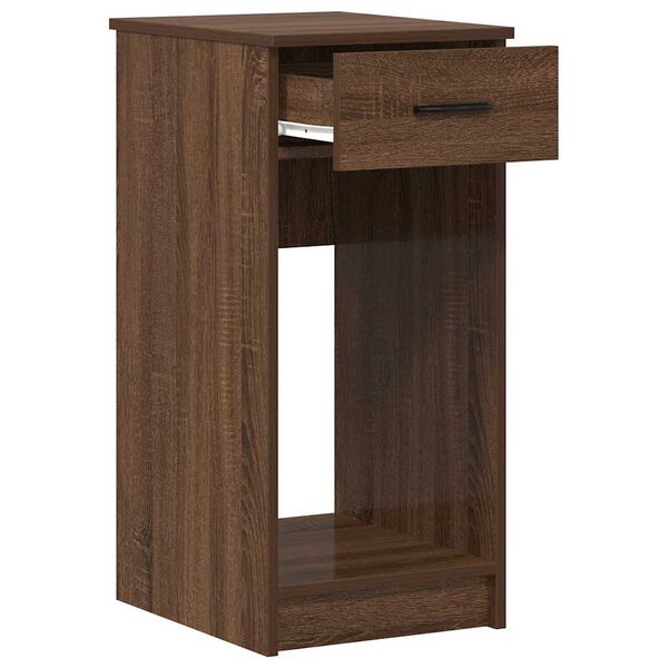 vidaXL Computer Tower Stand Brown Oak Engineered Wood