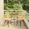 vidaXL Garden Dining Set Black Poly Rattan Medium Tough