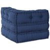 vidaXL Modular Corner Sofa Indigo 27.56 x 27.56 x 22.05 in Fabric