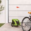 vidaXL Pet Bike Trailer Green Oxford fabric, Iron, PVC Standard Durable