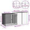 vidaXL Chicken Cage Anthracite Galvanized steel 78.7 x 35.8 x 39.4 in