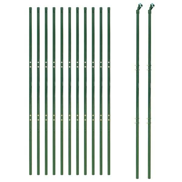 vidaXL Chain Link Fence Green 5.2x82.0'