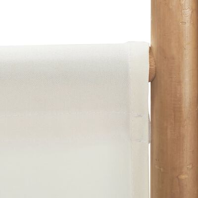 vidaXL Folding 6-Panel Room Divider 94.5" Bamboo and Canvas