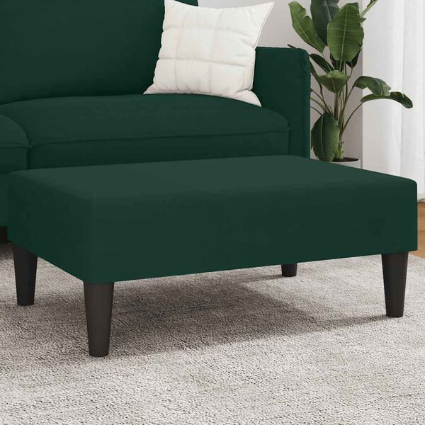 vidaXL Footstool Dark green Velvet Compact Simple Footstool