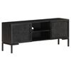 vidaXL TV Cabinet Black Solid mango wood, powder-coated steel 45.3 in