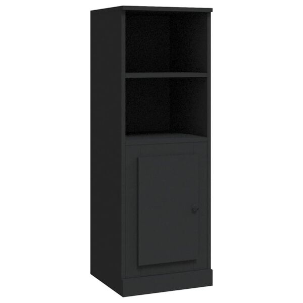 vidaXL Highboard Black Engineered Wood Medium Highboard Rectangular