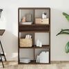 vidaXL Book Cabinet Brown oak Engineered wood Medium Storage