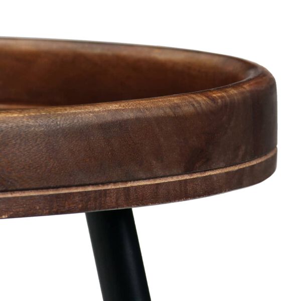 vidaXL Table Set 3 Pieces Solid Mango Wood and Steel