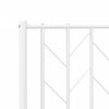 vidaXL Bed Frame White Steel Super King Rectangular Traditional
