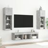 vidaXL 5 Piece TV Wall Units with LED Concrete Gray Engineered Wood