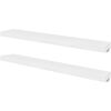 vidaXL Wall Rack Set of 4 White MDF with a matte finish 39.4 in long