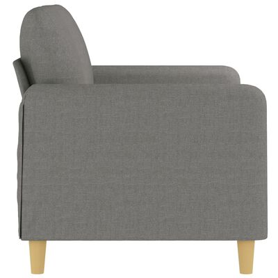 vidaXL 2-Seater Sofa Dark Gray 47.2" Fabric