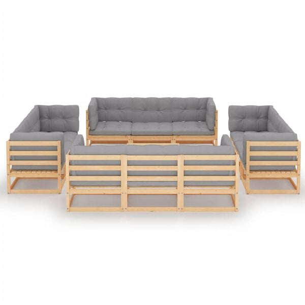 vidaXL Garden Lounge Set Pinewood Solid Pinewood Modular