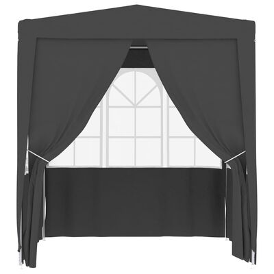 vidaXL Professional Party Tent with Side Walls 8.2'x8.2' Anthracite 0.3 oz/ft²
