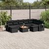 vidaXL Garden Sofa Set Black