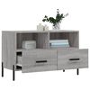 vidaXL TV Cabinet Grey Sonoma Engineered wood, iron Medium Storage