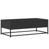 vidaXL Coffee Table Black Engineered wood, metal 39.4 x 19.7 x 13.8 in