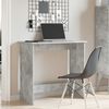 vidaXL Desk Concrete grey Engineered wood Medium Durable Desk