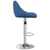vidaXL Bar Stool Set of 2 Blue Velvet