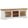 vidaXL TV Cabinet Brown and white Solid mango wood Standard TV Cabinet