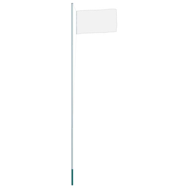 vidaXL Flagpole Silver Aluminum 20.3 ft Flagpole Cylindrical Modern