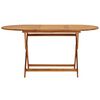 vidaXL Patio Table 62.9"x33.4"x29.5" Solid Acacia Wood