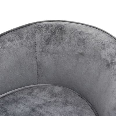 vidaXL Dog Sofa Gray 27.2"x19.3"x15.7" Plush