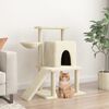 vidaXL Cat Tree Cream Engineered wood, plush, sisal Medium