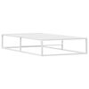 vidaXL Bed Frame White Powder-Coated Metal Single Single Bed Frame