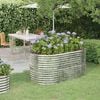 vidaXL Garden Raised Bed Silver Powder-coated steel Large Durable