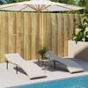 vidaXL Sun Lounger Beige PE Rattan Extra Long Adjustable Armrests
