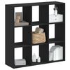 vidaXL Bookcase Black Engineered wood 40.2 in x 12.6 in x 40.2 in