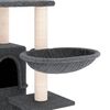 vidaXL Cat Tree Dark Grey Engineered wood, plush, sisal Height of 69 in.