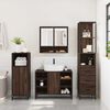 vidaXL Bathroom Furniture Set Brown Oak Engineered Wood, Metal Standard