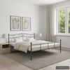 vidaXL Bed Frame Gray Metal Super King Simple Bed Frame Rectangular