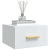 vidaXL Wall-mounted Bedside Cabinet Set of 2 High gloss white