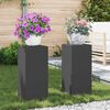 vidaXL Plant Stand 2 pcs Black 9.45 x 9.45 x 21.65 in Steel