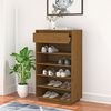 vidaXL Shoe Cabinet Honey Brown 23.6x13.4x41.3" Solid Wood Pine