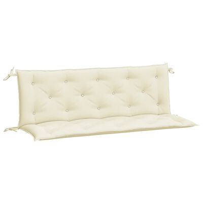 vidaXL Garden Bench Cushions 2pcs Cream White 59.1"x19.7"x2.8" Oxford Fabric