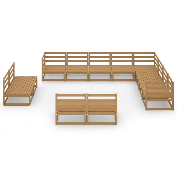vidaXL Garden Lounge Set Honey Brown Solid pine wood Modular