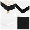 vidaXL LED Box Spring Bed with Mattress Black 47.24 x 78.74 in Fabric