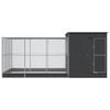 vidaXL Aviary Silver and Anthracite Galvanized steel Large Durable