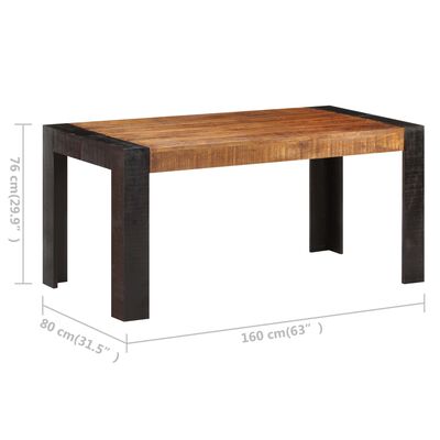 vidaXL Dining Table 63"x31.5"x29.9" Solid Mango Wood