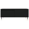 vidaXL Coffee Table Black Engineered wood, metal 35.4 x 19.7 x 14.4 in